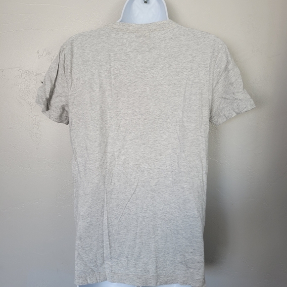 Pink VS Victoria's Secret XS Grey Short Sleeve T-shirt White Marble Logo Soft - Picture 4 of 6